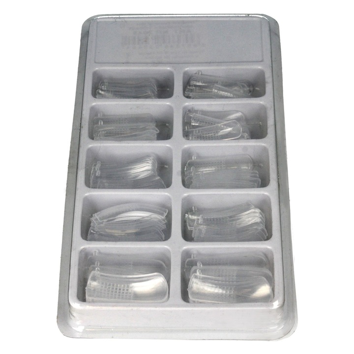 Forme pentru gel acrilic, Neess, 100 buc, Transparent