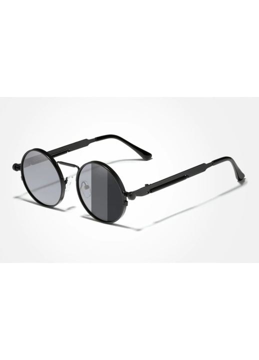 Ochelari de soare pentru barbati, King Seven, Policarbonat, Negru