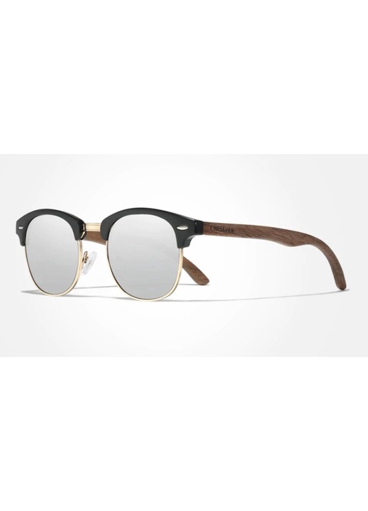 Ochelari de soare unisex, King Seven, Policarbonat, Argintiu