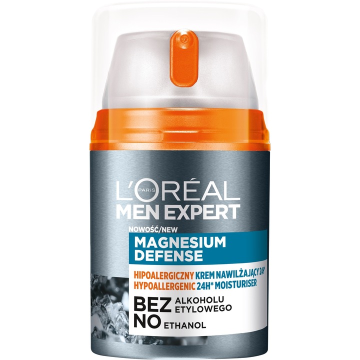 Crema hidratanta hipoalergenica L'Oreal Men Expert, Magnesium Defense, 24H, 50ml