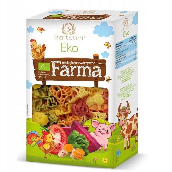 Paste pentru copii, BARTOLINI, Natural, Multicolor, 250g