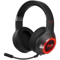 Casti Edifier, wireless, gaming, utilizare multimedia, microfon pe casca, conectare prin Bluetooth 5.2 + 2.4GHz, red LED, USB-C, negru