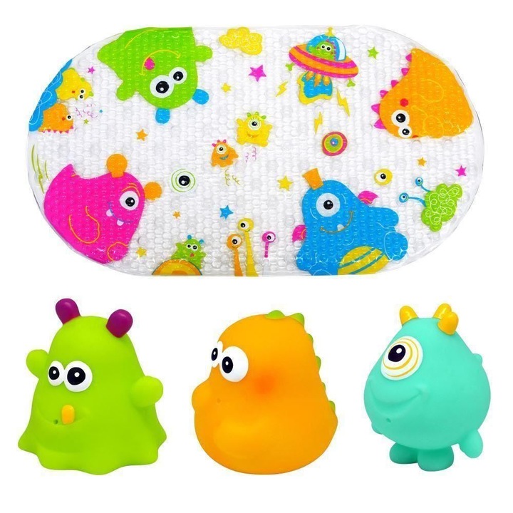 ESCABBO 37025, Szőnyeg szett és 3 fürdőjáték Szörnyek