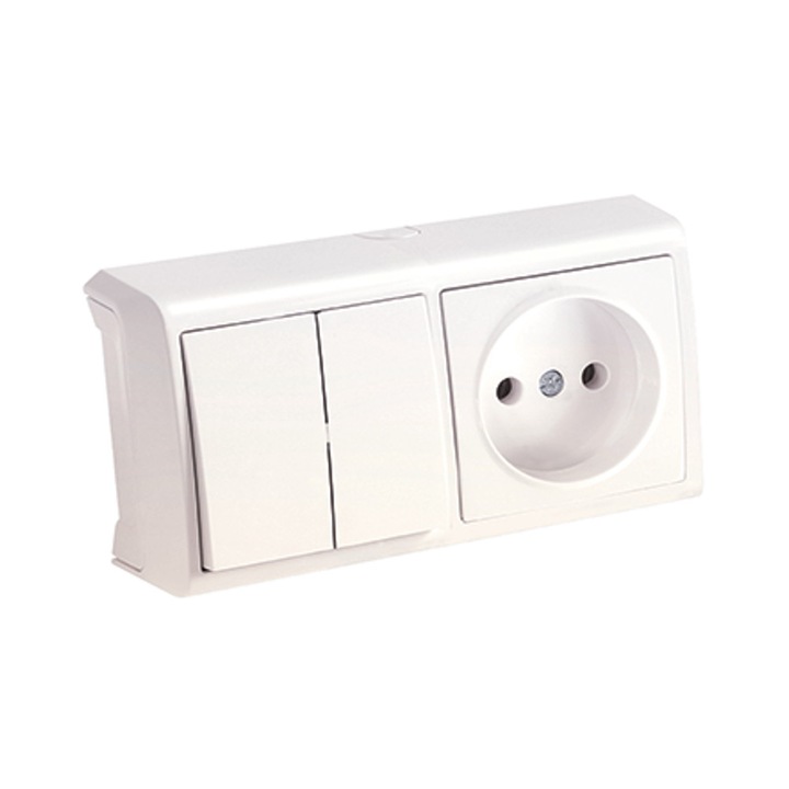 Comutator+Priza Suco Antigron Viko Alb