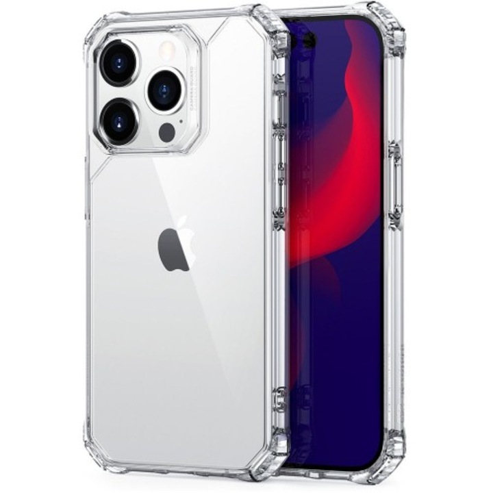 Силиконов кейс, ESR Air Armor, За iPhone 14 Pro Max, Прозрачен