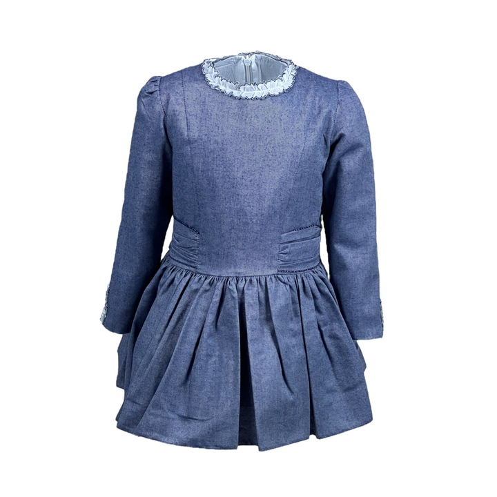 Rochie albastra din bumbac 634, Albastru marin