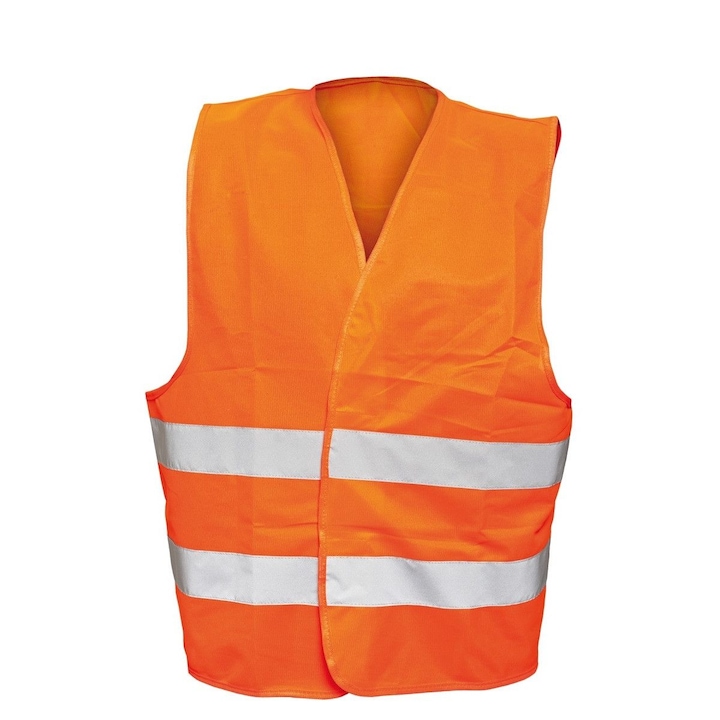 Оранжева светлоотразителна жилетка размер XXL от полиестер