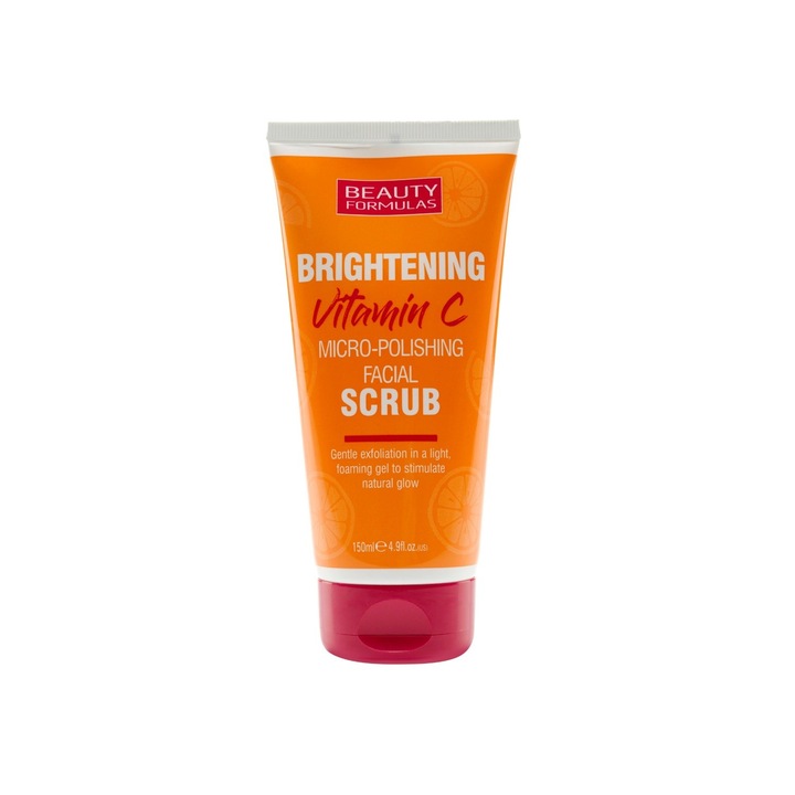 Exfoliant pentru fata, Beauty Formulas, Brightening Vitamin C, 150 ml