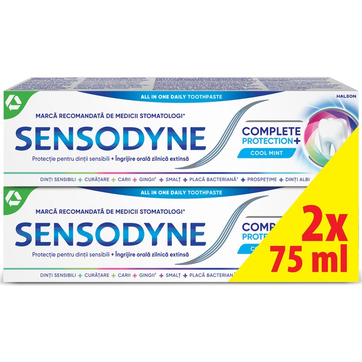 Комплект паста за зъби Sensodyne Complete Protection, 2 х 75 мл