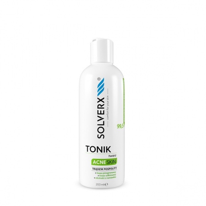 Тоник за лице Acne Skin, Solverx, Акнеична кожа, 200 мл