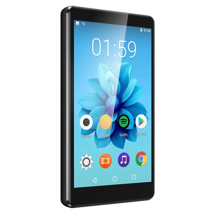 MP4 player WiFi 16 Gb cu camera de 5 megapixeli si touchscreen 4 inch, Bluetooth, cu Android, accepta aplicatii, Spotify, browser, suporta card pana la 128 GB