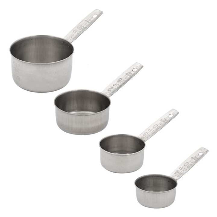 Комплект от 4 мерителни лъжички, неръждаема стомана, 60 ml, 80 ml, 125 ml и 250 ml