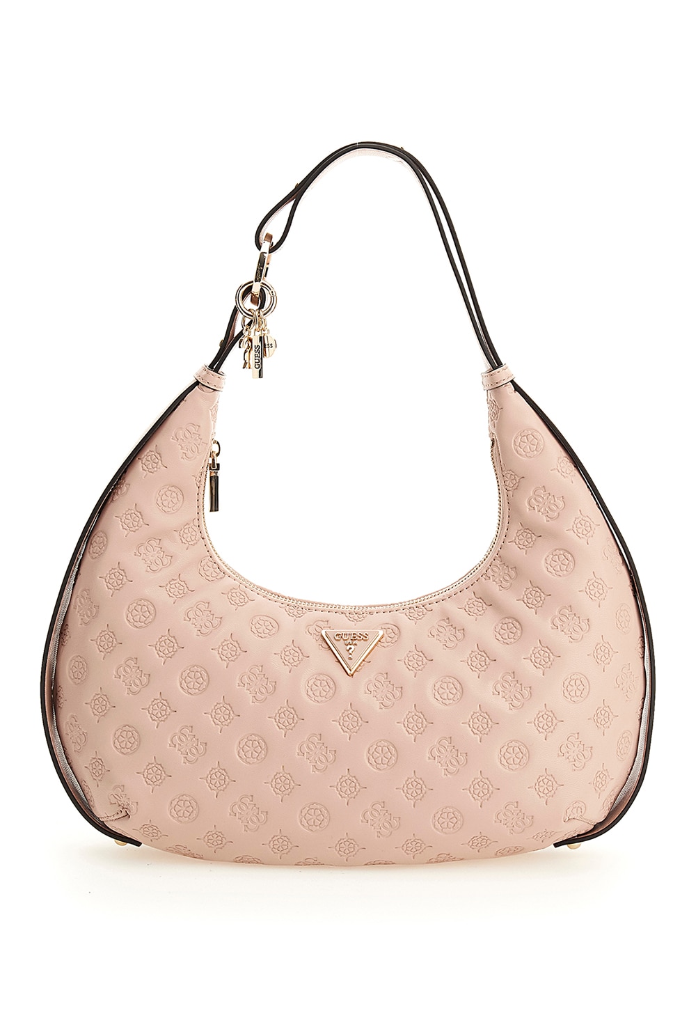 Guess, Geanta hobo de piele ecologica cu logo in relief La Femme, Roz  prafuit - eMAG.ro