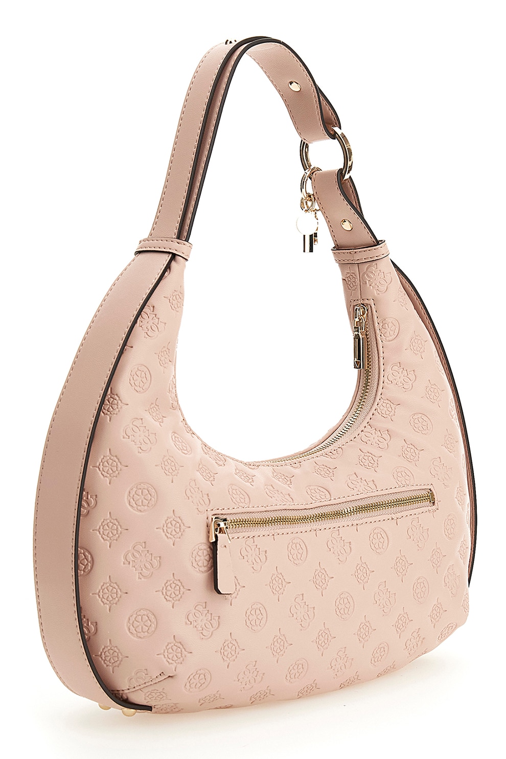 Guess, Geanta hobo de piele ecologica cu logo in relief La Femme, Roz  prafuit - eMAG.ro