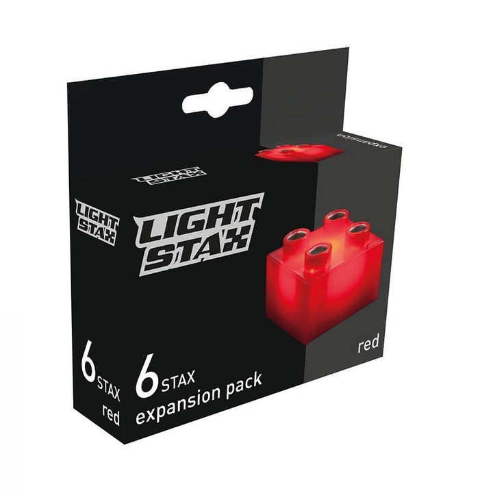 Set de constructie Light Stax, Immax, 6 piese, 3 ani+, Rosu