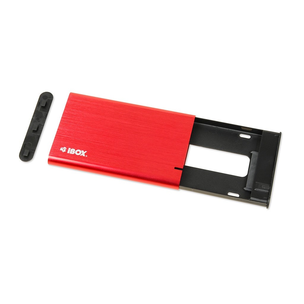 Кутия за външен HDD/SSD iBox, червен/черен - eMAG.bg