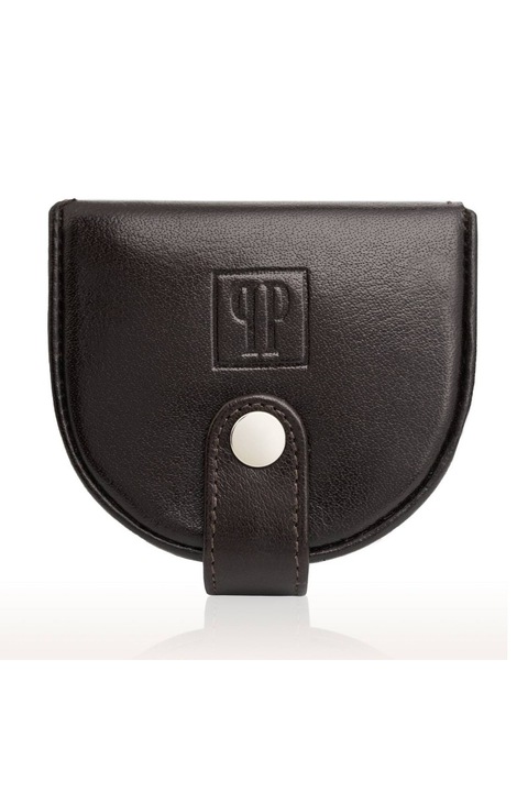 Portofel barbati, Paolo Peruzzi, Piele naturala, 7.5x9x2.5 cm, Maro