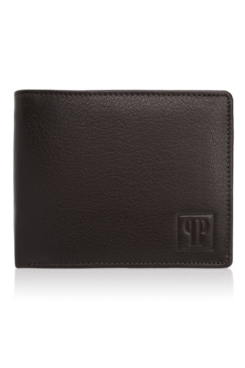 Férfi pénztárca, Paolo Peruzzi, Természetes bőr, 12x9,5x2 cm, Barna