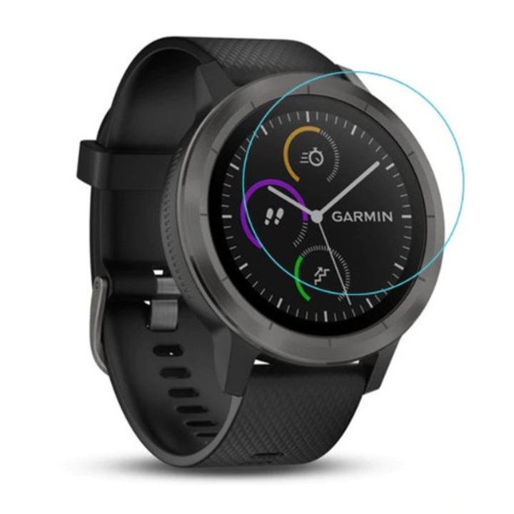 Folie de sticla pentru smartwatch Garmin Vivoactive 3, Transparent