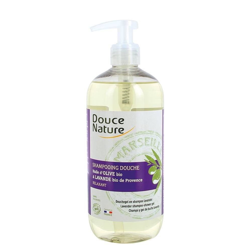 Sampon dus bio cu sapun de Marsilia si lavanda, Douce Nature, 500ml