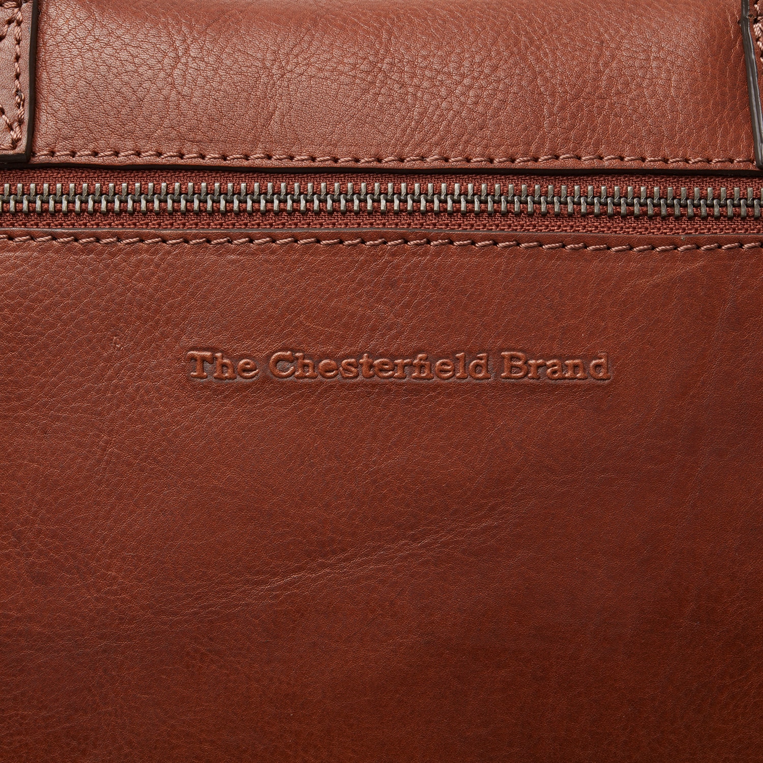 Geanta de laptop din piele naturala, The Chesterfield Brand, Puglia 14 inch, Maro coniac