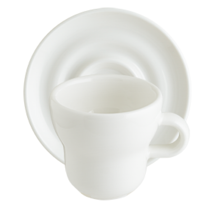 Ceasca cu farfurioara din portelan BONNA KAFF pentru cafea espresso 75ml
