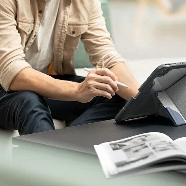 Husa de protectie, uniq, Pentru iPad Pro 2021/2020, Gri/Albastru