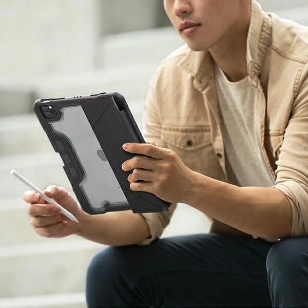 Husa de protectie, uniq, Pentru iPad Pro 2021/2020, Gri/Albastru