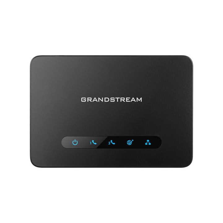 Аналогов телефонен адаптор GRANDSTREAM HT812, 2 FXS порта и гигабитов рутер