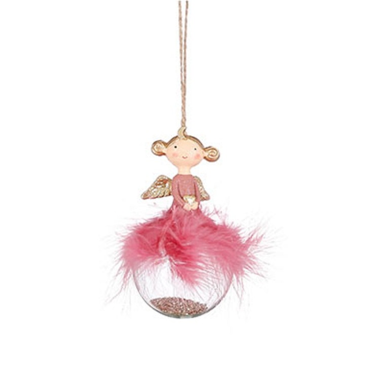 Karácsonyi dekoráció fukszia angyalok House of Seasons