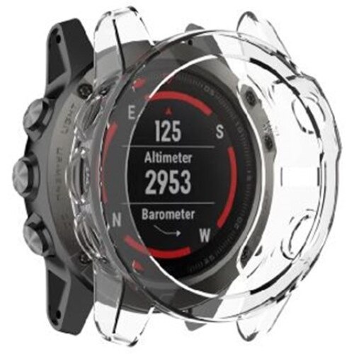 Кейс за смарт часовник, За Garmin Fenix 5X, Силикон, Безцветен - eMAG.bg