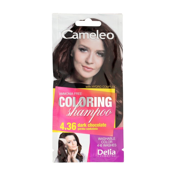 Sampon colorant, Delia Cosmetics, Cameleo, Nr. 4.36, 40 ml