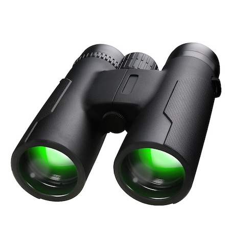 Binoclu HD rezistent la apa 12 x 42 pentru observarea pasarilor, MorFansi, vanatoare, drumetii, cadouri, Negru