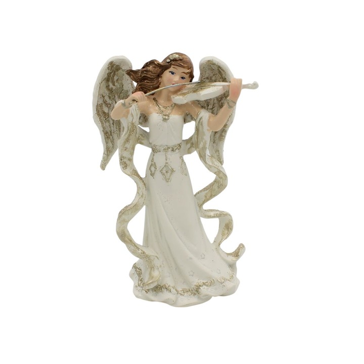 House of Seasons pezsgő hegedű angyal dekoráció 17cm