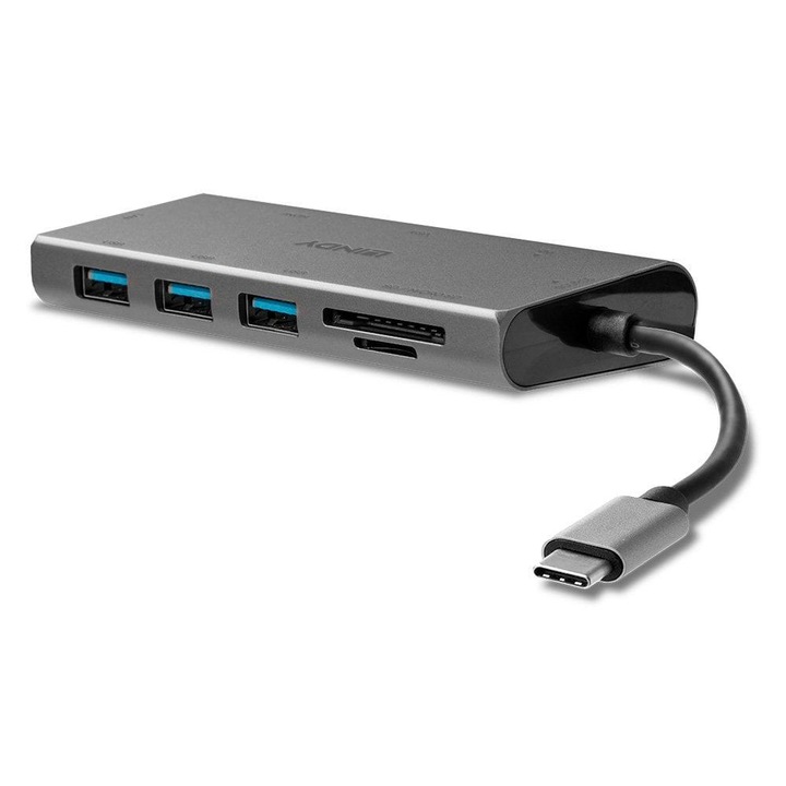 Lindy USB-C Multi-Port dokkoló állomás (43278) (l43278)