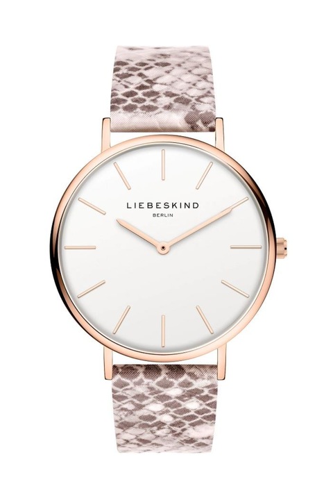 Ceas de dama, Liebeskind Berlin, LT-0271-LQ, Otel inoxidabil/Piele naturala, Bej/Auriu