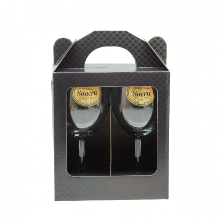 Set cadou pahare vin pentru socri, 400 ml