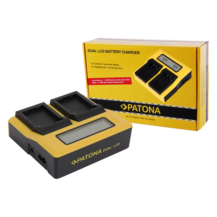 Incarcator DUAL LCD cu placute pentru acumulator Nikon ENEL25 EN-EL25 Patona