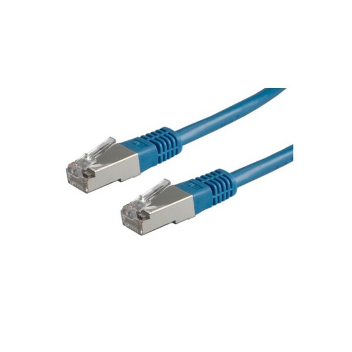 Kábel Roline 21.15.0144, LAN hálózathoz, kék, 2m, FTP Patch, Cat.5e, RJ45 csatlakozókkal