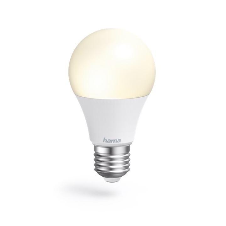 Смарт крушка Hama WLAN, Димираща, E27, 10W, Бяла
