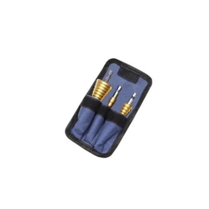 3 db kúpos acélfúró készlet, 4-32 mm
