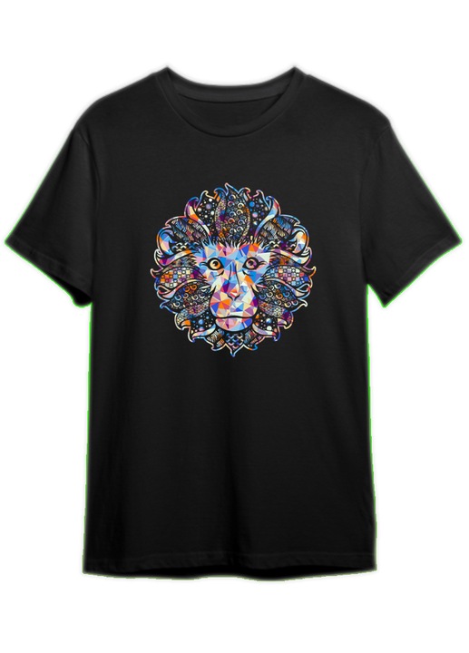 Chromatic Monkey Circles férfi póló, pamut, fekete, L
