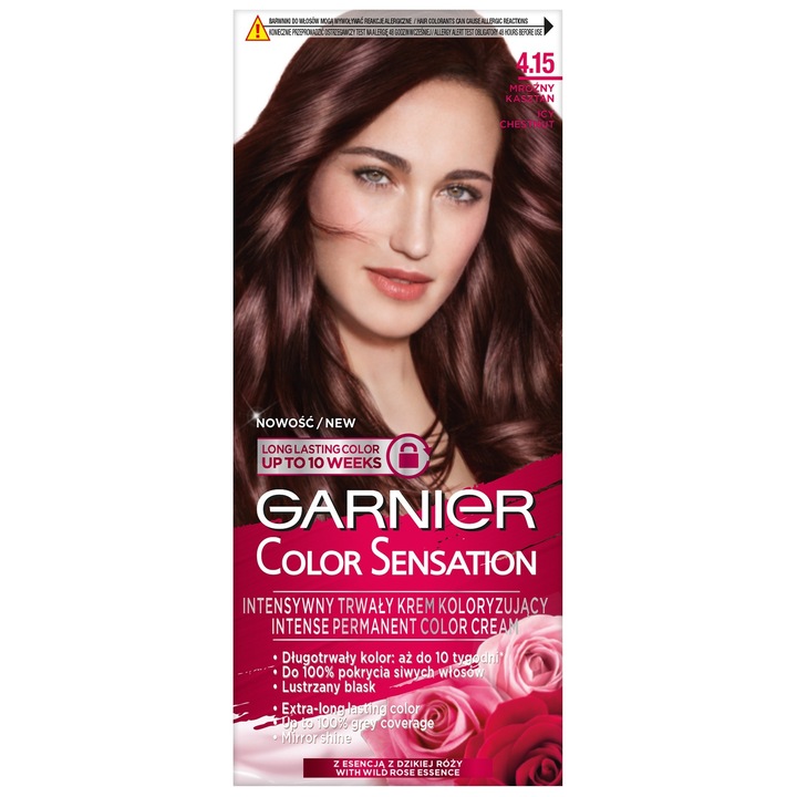 Crema coloranta, Garnier, Color Sensation, 4.15, Icy Chestnut