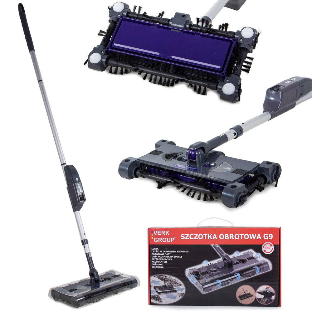 Mop/Aspirator de mana, Kasia, Perie, Electric, Universal, Gri