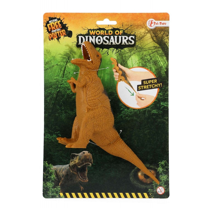 Разтегателна фигура на динозавър World of Dinosaurs - T-rex