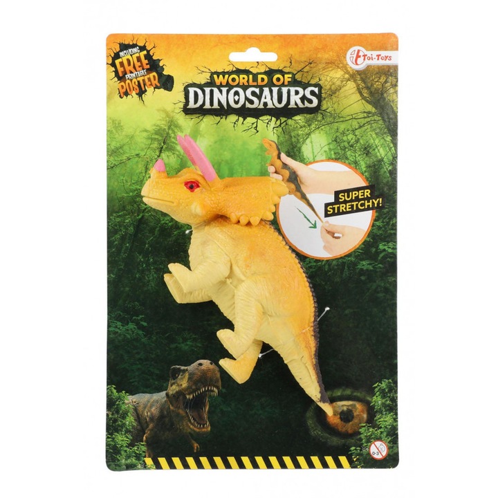 World of Dinosaurs Разтегателна фигура на динозавър - трицератопс