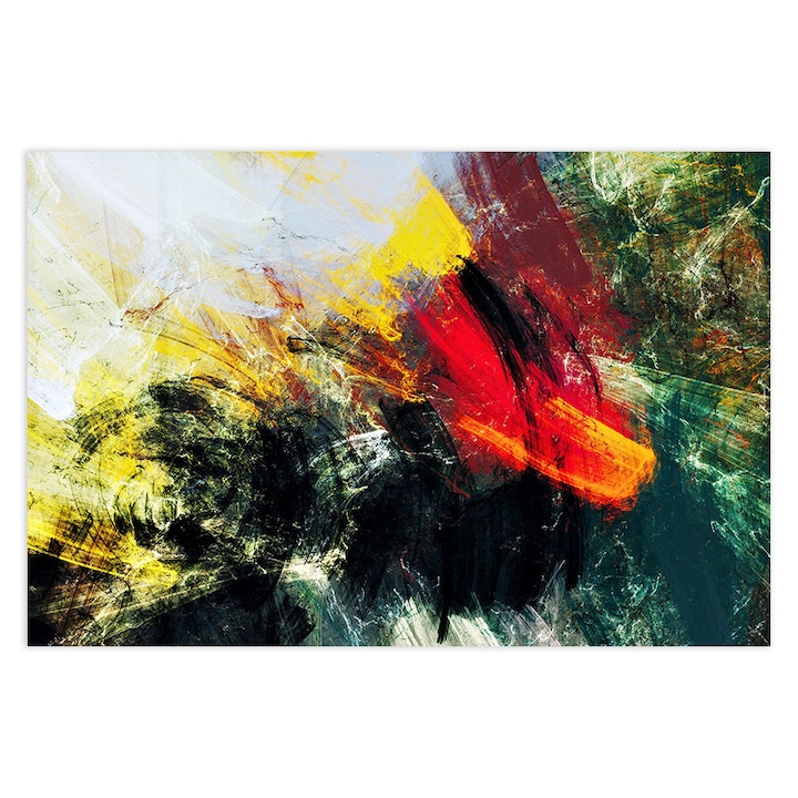 Стъклен панел за гръб на кухня, ARTHUB, Abstract Brush Colors, 60x80cm