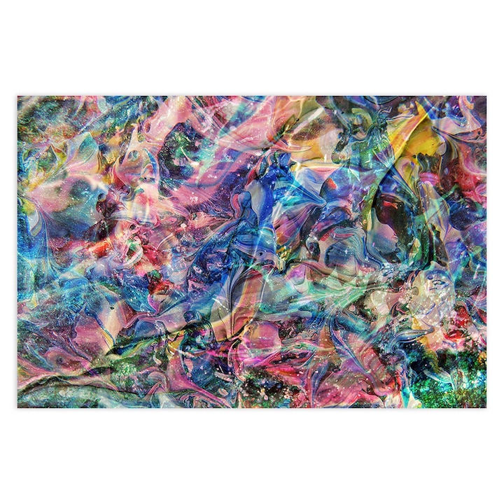 Стъклен панел за гръб на кухня, ARTHUB, Abstract Colourful Glass, 80x120cm