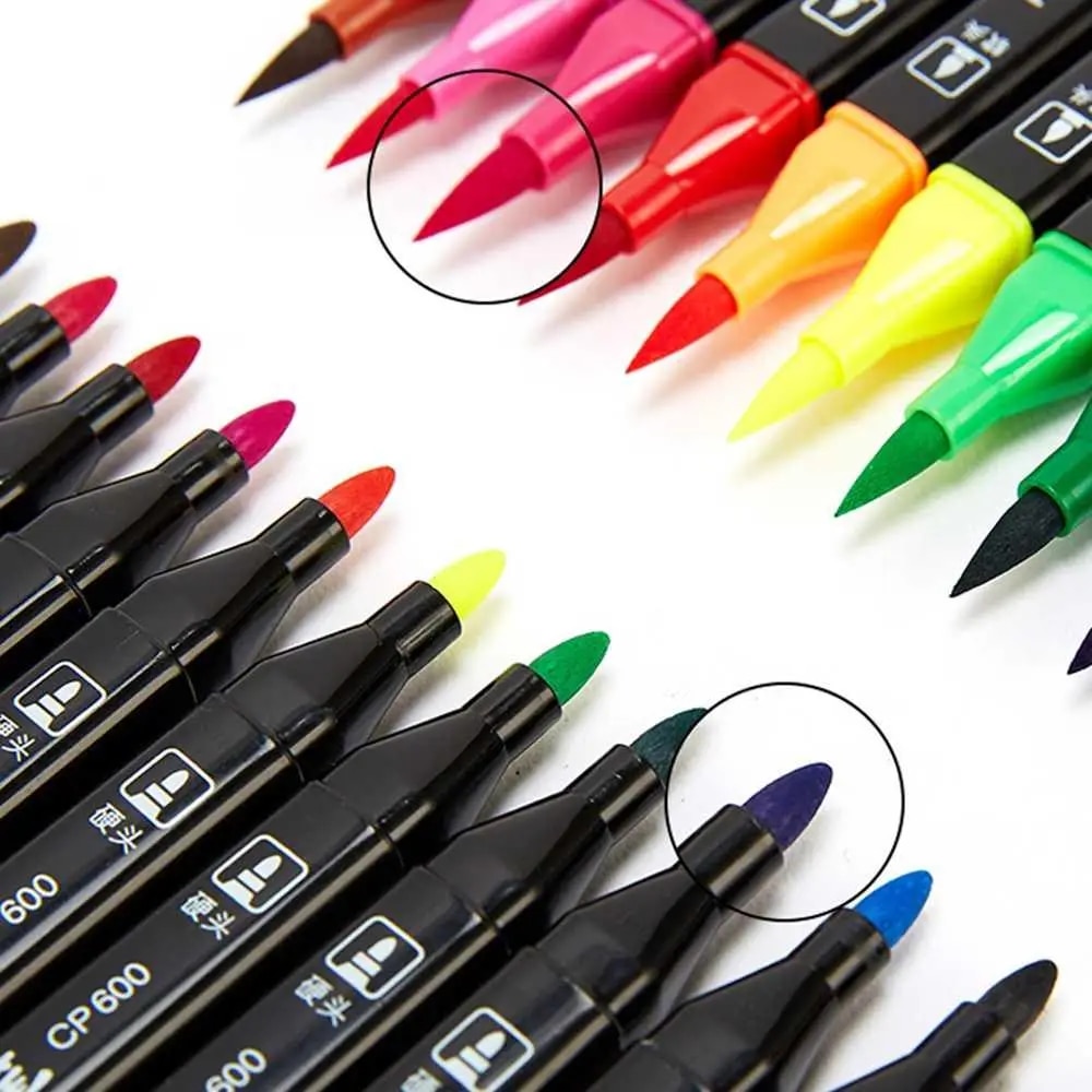 AIHAO 24db-os filctoll készlet, kétvégű, ecsetfilc és normál hegy, 24 ...