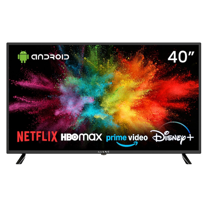 Televizor Kiano Smart 40" DLED FHD 1920x1080 Mpx | 100cm | Smart TV ANDROID 9.0, WiFi, Dolby Audio, Dolby Digital Plus, 3xHDMI | CLASA G